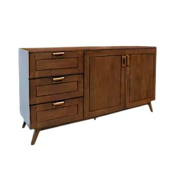 Buffet vintage hévéa massif 160cm SIXTIES