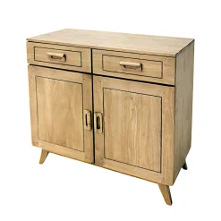 Buffet vintage hévéa massif 90x85cm SIXTIES