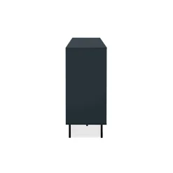 Buffet vitrine moderne bleu sombre 4 portes RAVEN
