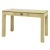 Bureau bois exotique hévéa 1 tiroir 120cm HELENA