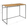 Bureau console design minimaliste effet bois clair TALLINN