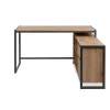 Bureau d'angle réversible effet chêne avec bloc rangement ALVA