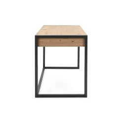 Bureau de chambre effet bois 2 tiroirs 1 niche ALVA