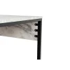 Bureau double avec rangement central - plateau effet marbre MARFA