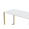 Bureau double blanc avec rangement central intégré MARFA