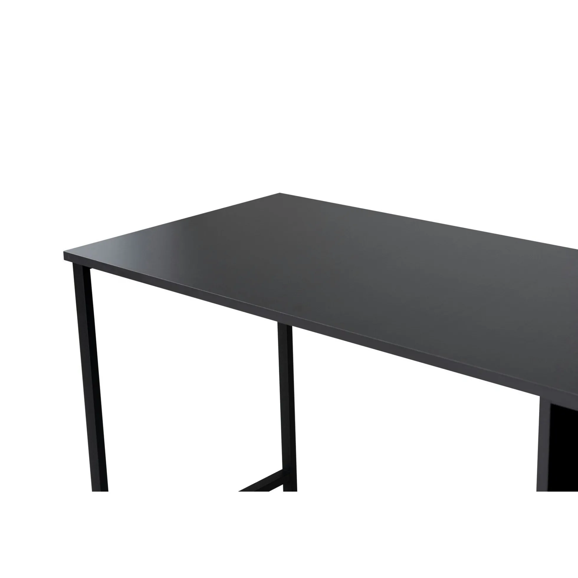 Bureau double noir - rangement central intégré MARFA