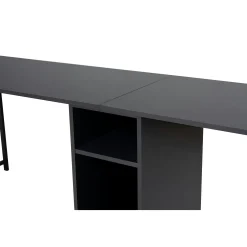 Bureau double noir - rangement central intégré MARFA