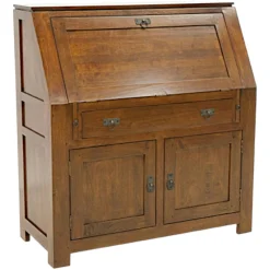 Bureau refermable Hévéa 3 portes, 1 tiroir 106x46x113cm HELENA