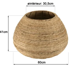 Cache pot en chanvre tressé naturel 60 cm SWING