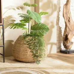 Cache pot en chanvre tressé naturel 60 cm SWING