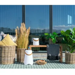 Cache-pot en rotin, fines tiges (lot de 4)