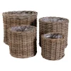 Cache-pot en rotin pour plantes vertes (lot de 4)