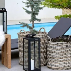 Cache-pot haut en rotin (lot de 2)