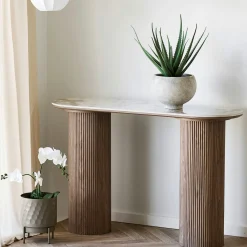 Cache-pot intérieur rond effet pierre naturelle grise H 19, 5 cm