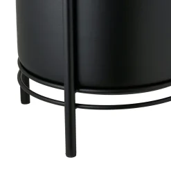 Cache-pot noir design sur petits pieds (lot de 2)