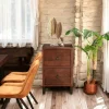 Caisson de bureau en bois brun recyclé 2 tiroirs SAMOA