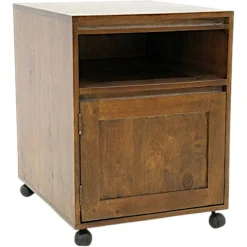 Caisson de bureau à roulettes hévéa 1 porte 60cm OLGA