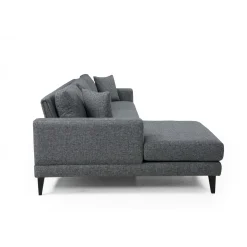 Canapé d'angle anthracite - côté gauche, style contemporain VENCE