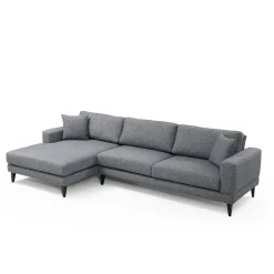 Canapé d'angle anthracite - côté gauche, style contemporain VENCE