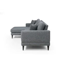 Canapé d'angle anthracite - côté gauche, style contemporain VENCE