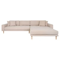 Canapé d'angle beige sable - côté droit, 290 cm ROTTERDAM