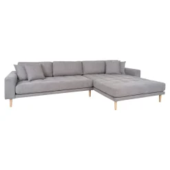 Canapé d'angle gris clair - côté droit, 290 cm ROTTERDAM