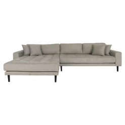 Canapé d'angle gris minéral - côté gauche, 290 cm ROTTERDAM
