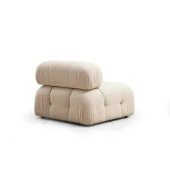 Canapé d'angle modulable beige - tissu bouclette RONDA
