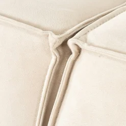 Canapé d'angle modulable beige, tissu lin OSTUNI