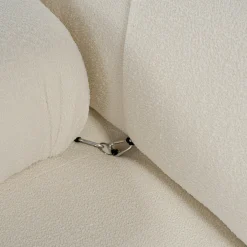 Canapé d'angle modulable écru - tissu bouclette RONDA