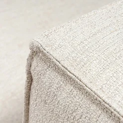 Canapé d'angle modulable écru - tissu lin OSTUNI