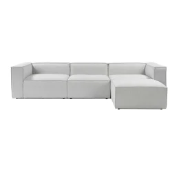 Canapé d'angle modulable gris - côté droit SPELLO