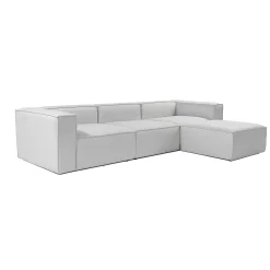 Canapé d'angle modulable gris - côté droit SPELLO