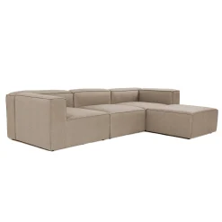 Canapé d'angle modulable taupe - côté droit SPELLO