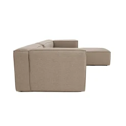 Canapé d'angle modulable taupe - côté droit SPELLO