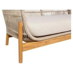 Canapé de jardin en bois d'acacia et corde IBIZA