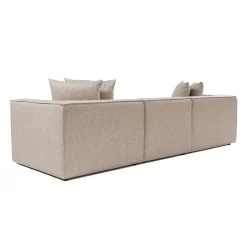 Canapé en lin 3 places - beige sable COLLIOURE