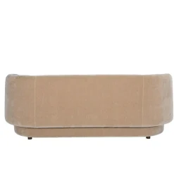 Canapé en velours marron clair DERBY