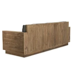 Canapé gris 3 places en bois de pin recyclé DENVER
