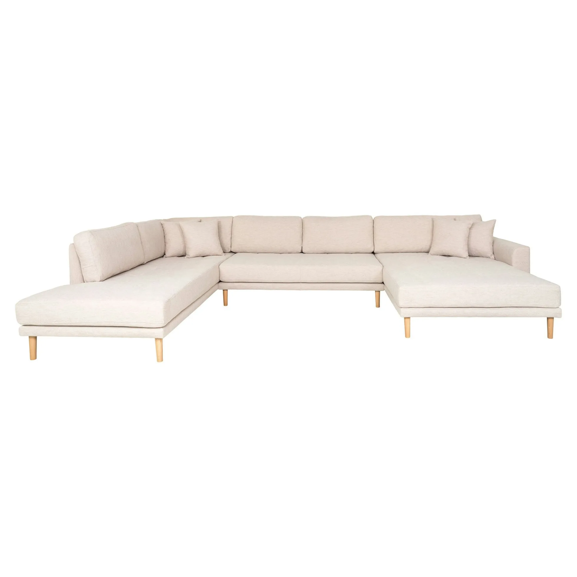 Canapé panoramique beige sable - côté droit, 370 cm ROTTERDAM