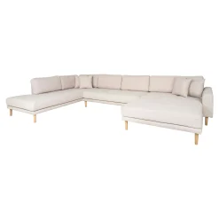 Canapé panoramique beige sable - côté droit, 370 cm ROTTERDAM
