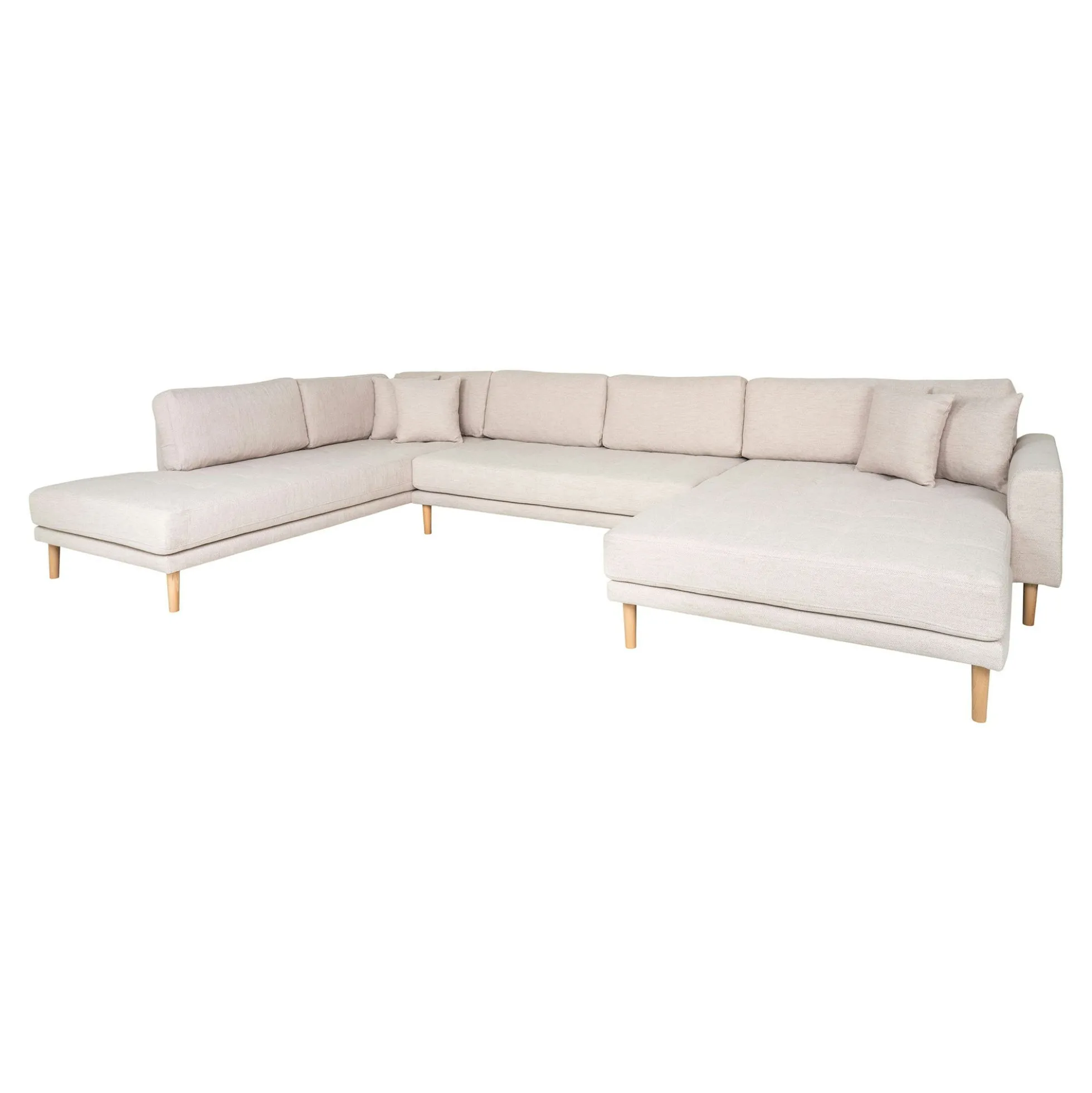 Canapé panoramique beige sable - côté droit, 370 cm ROTTERDAM