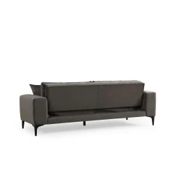 Canapé 3 places anthracite avec couchage d’appoint JACA