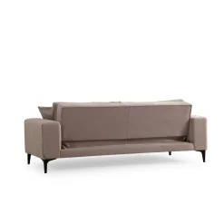 Canapé 3 places beige avec couchage d’appoint JACA
