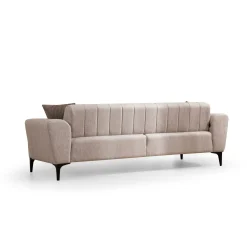 Canapé 3 places beige - lit d’appoint, style moderne LUCCA