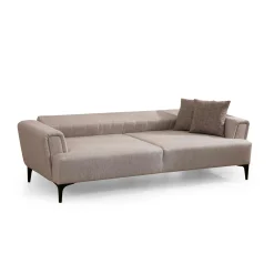 Canapé 3 places beige - lit d’appoint, style moderne LUCCA