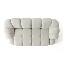 Canapé 2 places blanc écru design arrondi ONDA