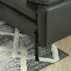 Canapé 3 places en cuir anthracite GLASGOW