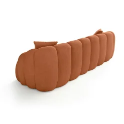 Canapé 4 places terracotta design arrondi ONDA