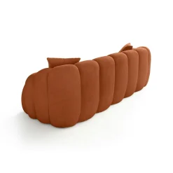 Canapé 3 places terracotta design arrondi ONDA